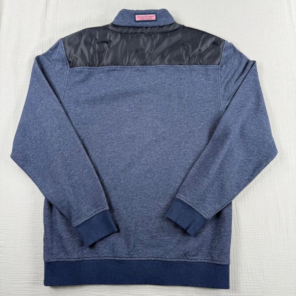 Vineyard Vines Quarter Zip Pullover Sweatshirt Blue Men Sz M Martha's Vineyard - Picture 3 of 8